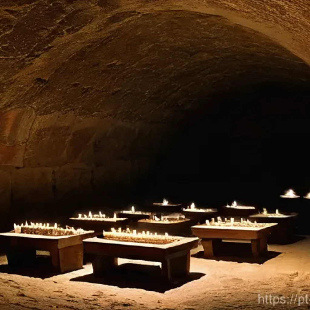 로마제국과 기독교 - A Secret Gathering in the Catacombs**
A diverse group of early Christians, including men, women, and...